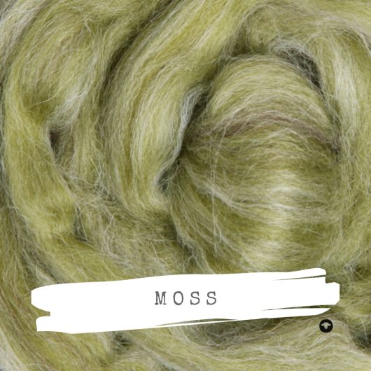 Ashford Alpaca Merino Rovings available on Wool Craft - Moss